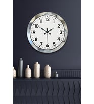 36 Cm Krom Metal Standart Duvar Saati
