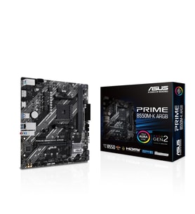 ASUS PRIME B550M-K ARGB DDR4 M2 PCIe NVME HDMI DVI PCIe 16X v4.0 AM4 mATX