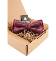 Bordo Küçük Desen Papyon P1647