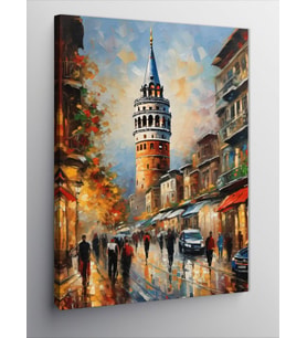 Kanvas Tablo İstanbul Galata Kulesi