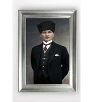 Gümüş Çerçeveli Atatürk Tablo cv697