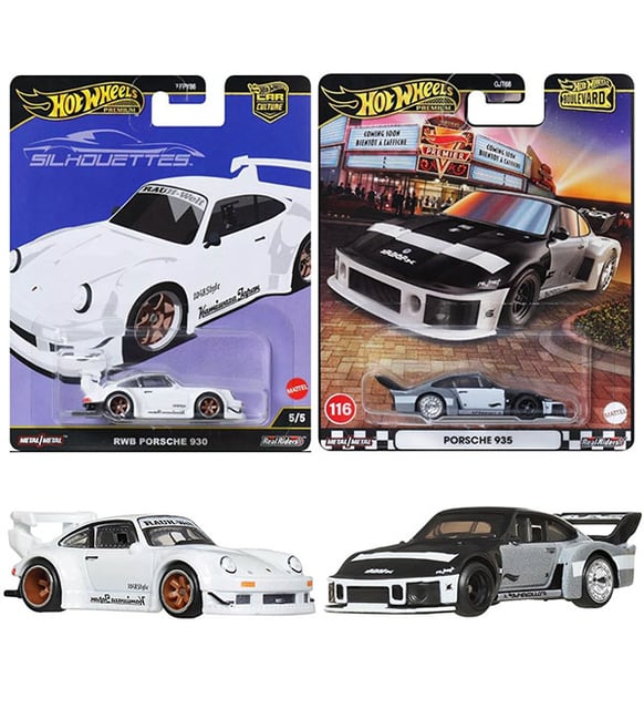 Hot Wheels Premium Porsche Set - RWB Porsche 930 & Porsche 935 (1/64)