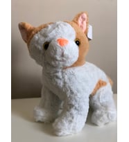 Sesli Miyavlayan Peluş Kedi 35cm (Kahverengi)