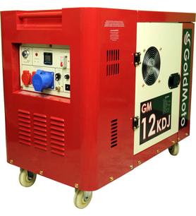 GoldMoto GM12KDJ 10kVA Monofaze Marşlı Kabinli Dizel Jeneratör