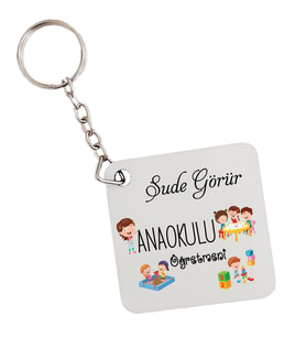 Anaokulu Anasınıfı Okul Öncesi Öğretmenine Öğretmenler Günü Hediyesi İsimli Anahtarlık