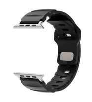 Apple Watch 44mm Kordon Oluklu Spor Outdoor Band 143 (Siyah)