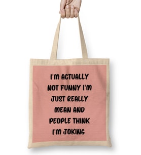 Sarcasm Funny Comment Quotes Gift - Sarcastic Women And Men Humorous Saying Bez Çanta Uzun Saplı