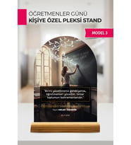 Kişiye Özel Öğretmenler Günü Pleksi Standı  İsme Özel Masa Dekoru ve Hediye (Model 3)
