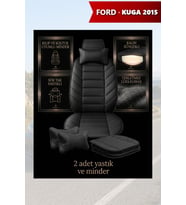 kuga 2015 Koltuk ve Kılıf uyumlu Yastık Siyah Minder Lüks 2 Minder 2 Yastık