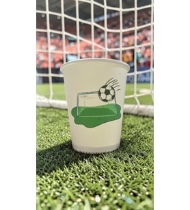 Futbol Topu-Maç-kale Doğumgünü Parti temalı Tek kullanımlık 7 Oz 50 Adet Karton Bardak