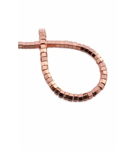 Hematit Doğal Taş Parlak Roz Rondela Kesim 6x3mm Dizi [AA]
