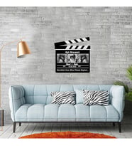 Sevgiliye Özel Ahşap Sinema Klaket Tablo