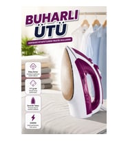2200W Buharlı Ütü – Mor Seramik Tabanlı, 177 gr/dk Şok Buharlı ve Dikey Ütüleme