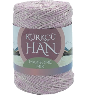 Han Makrome Mix 200gr 120m El Örgü İpi (Gri-Lila)