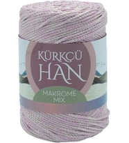 Han Makrome Mix 200gr 120m El Örgü İpi (Gri-Lila)