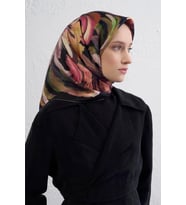 Sura İpek Eşarp -2025/2026 -9423D (Siyah)