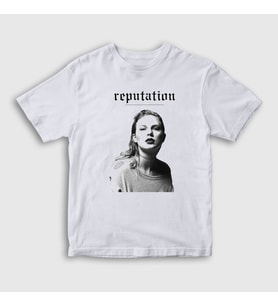 Presmono Unisex Çocuk Beyaz Reputation Taylor Swift T-Shirt 312682tt