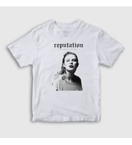 Presmono Unisex Çocuk Beyaz Reputation Taylor Swift T-Shirt 312682tt