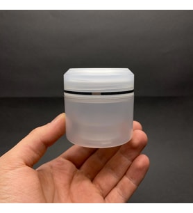 50 ml Plastik Krem Kutusu , 50 cc Şeffaf Renkli Kapaklı Krem Kavanozu x 3 Adet