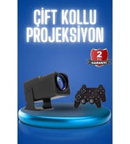 Mey İthalat® Android Projeksiyon Siyah Taşınabilir Sinema Projektörü 4k 1080p Ev Sineması Bluetooth