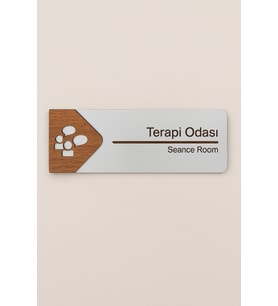 Lucena Terapi Odası Ofis Oda Kapı İsimliği Yönlendirme Tabelası Levhası Kişiselleştirilebilir