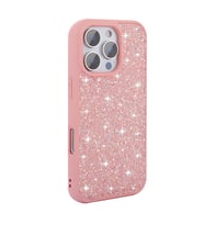 Apple iPhone 16 Pro Uyumlu Kılıf Parlak Taşlı Tasarım Zore Pırlanta Kapak (Pembe)