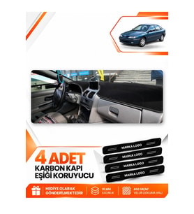 RENAULT LAGUNA 1 AIRBAGLİ (2000-2007) Uyumlu Ön Torpido Koruma Kılıfı Halısı - Siyah