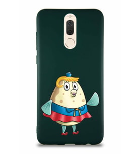 Huawei Mate 10 Lite Soft Premier Kapak Bayan Puff Tasarımlı Silikon Kılıf - Yeşil (Şeffaf)