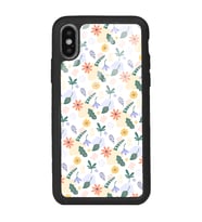 iPhone Xs Max Uyumlu Minik Çiçekler Tasarımlı Glossy Telefon Kılıfı