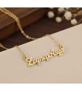 Kişiye Özel Zarif İsim Kolye 925K Gümüş (Gold)