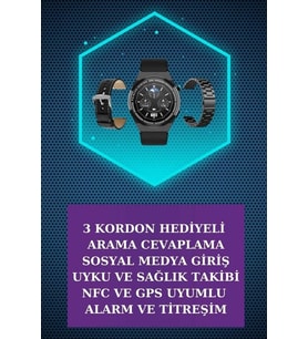 Kulak İçi Kablosuz Bluetooth Kulaklık Ve Nfc Ve Gps Özellikli Akıllı Saat Alarm Ve Titreşim