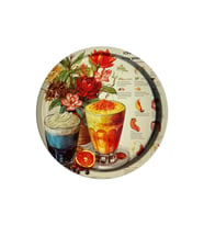 Premium 35 cm Metal Yuvarlak Tepsi – Özel Tasarım