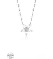 SWAROVSKİ ZİRCONİA ÇİÇEK 925 AYAR GÜMÜŞ KOLYE