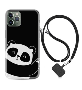 Apple iPhone 11 12 13 14 Pro Max Kılıf Boyun Askılı Silikon Bay Bay Panda 1784