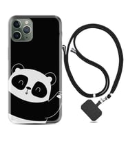 Apple iPhone 11 12 13 14 Pro Max Kılıf Boyun Askılı Silikon Bay Bay Panda 1784