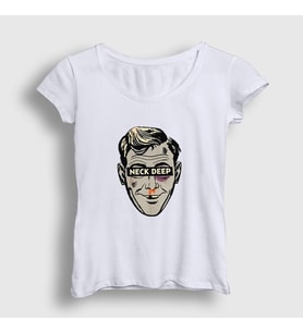 Presmono Kadın Beyaz Rain In July Müzik Neck Deep T-Shirt 481907tt (Beyaz)