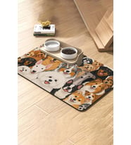 MAtGo Pati Kedi Köpek Beslenme Matı 50x70cm Su Geçirmez Mama Kabı Altlığı Paspası Pati Portresi