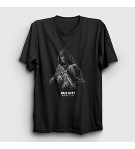 Presmono Unisex Siyah Mobile Call Of Duty T-Shirt 27040tt