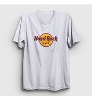 Presmono Unisex Beyaz Logo Hard Rock Cafe T-Shirt 371753tt (Beyaz)