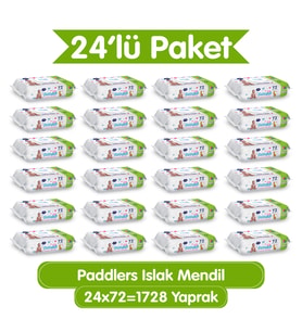 Paddlers Islak Mendil 1728 Yaprak (24 Paket x 72’li) – Koli