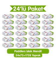 Paddlers Islak Mendil 1728 Yaprak (24 Paket x 72’li) – Koli