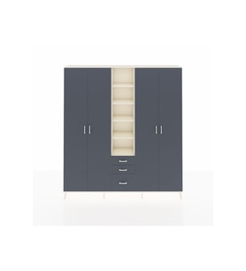 Arges Gardrop 17 Raflı 3 Çekmeceli 4 Kapaklı 220x30x243 Aytaşı-Antrasit
