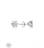 SWAROVSKİ TAŞLI  ZİRCONİA PIRLANTA MONTÜR TEK TAŞ 925 AYAR GÜMÜŞ KÜPE