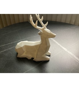 Beyaz Mini Modern Natural Geyik Heykeli Hediyelik Ev ve Ofis İçin 13 cm Dekoratif