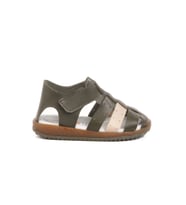 Ayakmod Haki Bej Cırtlı Hafif Unisex Çocuk Sandalet 17370 B (Haki-Bej)
