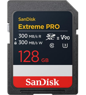 Sandisk 128 Gb Extreme Pro Sdxc Uhs-Ii Bellek Kartı - 300 Mb/Sn'Ye Kadar Okuma Ve Yazma Hızları, V90