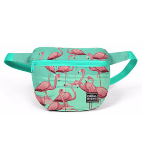 Coral High Su Yeşili Flamingo Çocuk Günlük Bel Çantası - Kız Çocuk