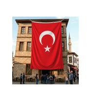 Türkiye Cumhuriyeti Gönder Bayrağı 140gr Premium Raşel Kumaş 10x15 metre