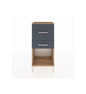 Arges Komodin 2 Çekmeceli 44x30x96 Çam-Antrasit