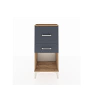 Arges Komodin 2 Çekmeceli 44x30x96 Çam-Antrasit